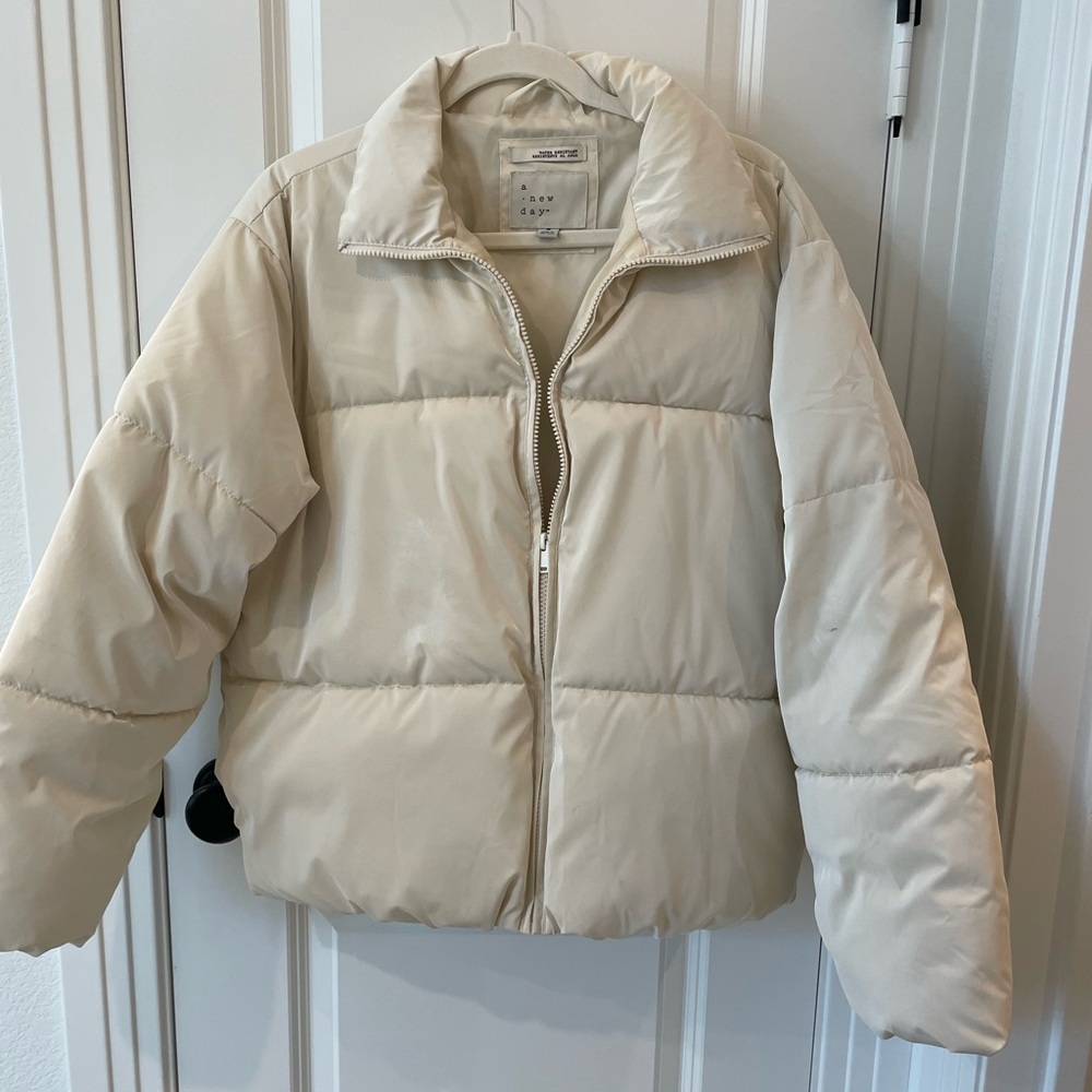 Target A New Day Women's White Puffer Jacket